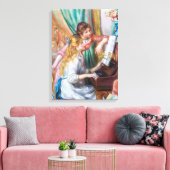 ピエール・アウグストルノアール – ピアノの少女たち キャンバスプリント (インサイチュ (リビング))