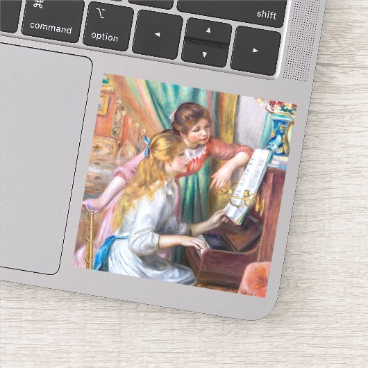 ピエール・アウグストルノアール – ピアノの少女たち シール (詳細)