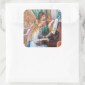 ピエール・アウグストルノアール – ピアノの少女たち スクエアシール (バッグ)