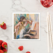 ピエール・アウグストルノアール – ピアノの少女たち スタンダードカクテルナプキン (インサイチュ)