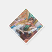 ピエール・アウグストルノアール – ピアノの少女たち スタンダードカクテルナプキン (角)