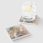 ピエール・アウグストルノアール – ピアノの少女たち ストーンコースター (横)