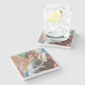 ピエール・アウグストルノアール – ピアノの少女たち ストーンコースター (横)