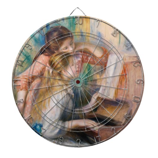 ピエール・アウグストルノアール – ピアノの少女たち ダーツボード (正面)