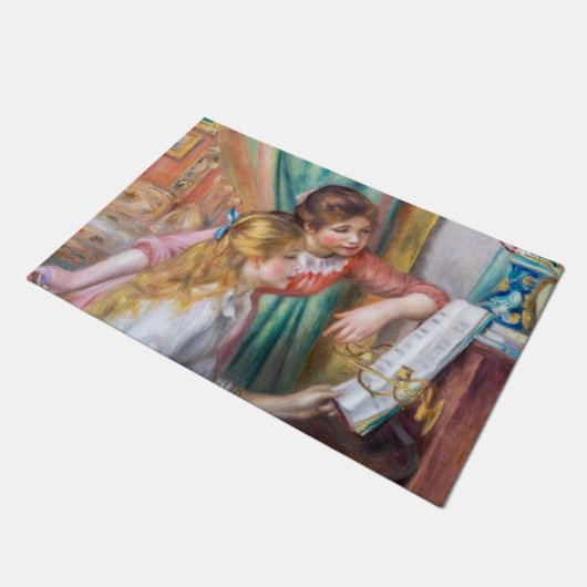 ピエール・アウグストルノアール – ピアノの少女たち ドアマット (アングル)