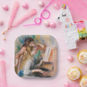 ピエール・アウグストルノアール – ピアノの少女たち ペーパープレート (パーティー)