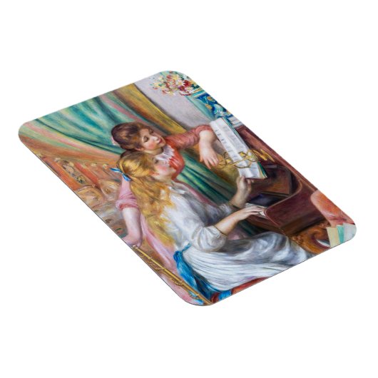 ピエール・アウグストルノアール – ピアノの少女たち マグネット (右側)