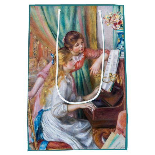 ピエール・アウグストルノアール – ピアノの少女たち ミディアムペーパーバッグ (裏面)