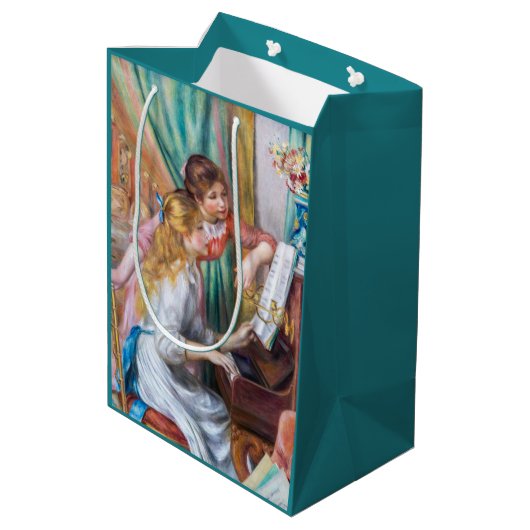 ピエール・アウグストルノアール – ピアノの少女たち ミディアムペーパーバッグ (裏面アングル)