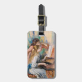 ピエール・アウグストルノアール – ピアノの少女たち ラゲッジタグ (正面縦)