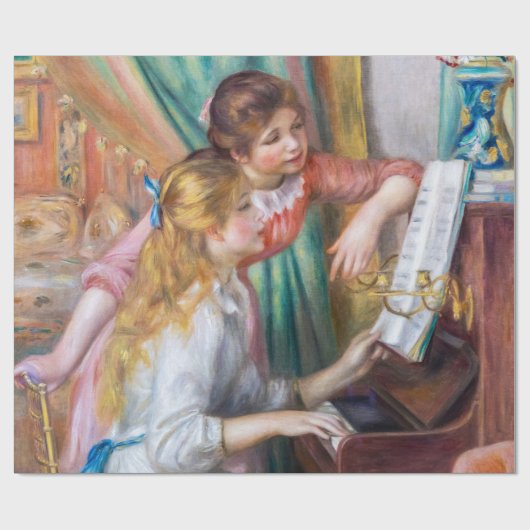 ピエール・アウグストルノアール – ピアノの少女たち ラッピングペーパー (フラット)