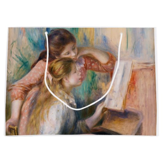 ピエール・アウグストルノアール – ピアノの少女たち ラージペーパーバッグ (正面)