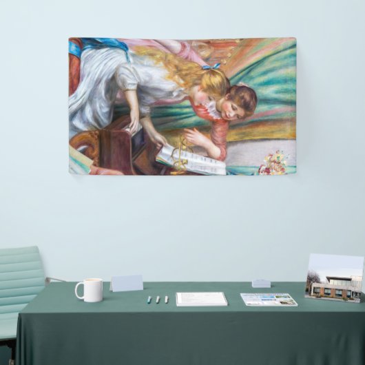 ピエール・アウグストルノアール – ピアノの少女たち 横断幕 (トレードショー)