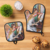 ピエール・アウグストルノアール – ピアノの少女たち 鍋つかみ&鍋敷きセット (トップダウン)