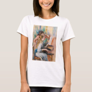 ピエール・アウグストルノアール – ピアノの少女たち Tシャツ
