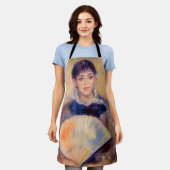 ピエール・アウグストルノアール – ファンの女の子 エプロン (着用した状態)