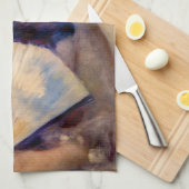 ピエール・アウグストルノアール – ファンの女の子 キッチンタオル (四つ折り)