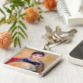 ピエール・アウグストルノアール – ファンの女の子 キーホルダー (側面)