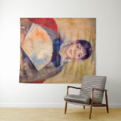 ピエール・アウグストルノアール – ファンの女の子 タペストリー (インサイチュ(横))