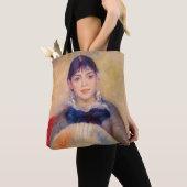 ピエール・アウグストルノアール – ファンの女の子 トートバッグ (クローズアップ)