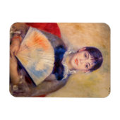 ピエール・アウグストルノアール – ファンの女の子 マグネット (横)