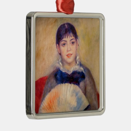 ピエール・アウグストルノアール – ファンの女の子 メタルオーナメント (右)
