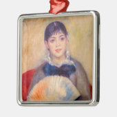 ピエール・アウグストルノアール – ファンの女の子 メタルオーナメント (左)