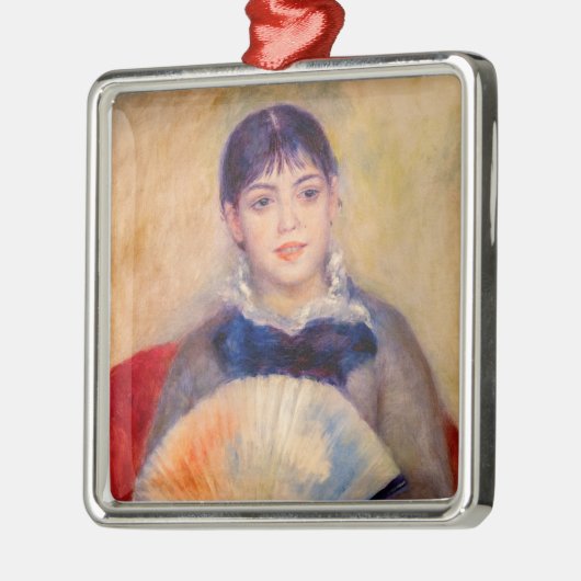 ピエール・アウグストルノアール – ファンの女の子 メタルオーナメント (左)