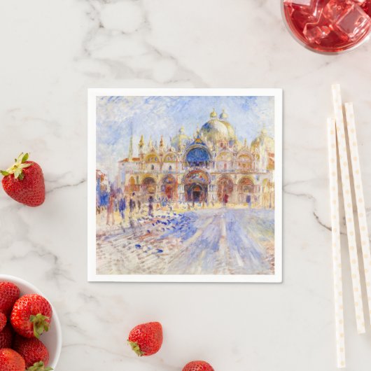 ピエール・アウグストルノアール – ヴェネツィア，サンマルコ スタンダードカクテルナプキン (インサイチュ)