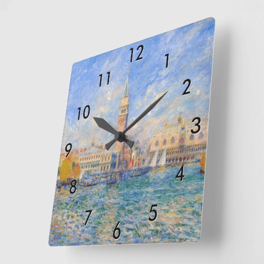 ピエール・アウグストルノアール – ヴェネツィア，ドージュの宮殿 スクエア壁時計 (傾斜)