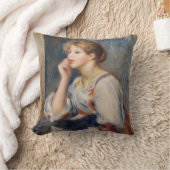 ピエール・アウグストルノアール – 手紙を持つ女性 クッション (ブランケット)