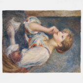 ピエール・アウグストルノアール – 手紙を持つ女性 フリースブランケット (正面(横))