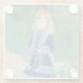 ピエール・アウグストルノアール – 散水缶のある少女 ガラスコースター (裏面)