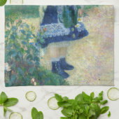 ピエール・アウグストルノアール – 散水缶のある少女 キッチンタオル (折り畳み)