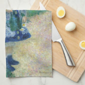 ピエール・アウグストルノアール – 散水缶のある少女 キッチンタオル (四つ折り)