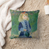 ピエール・アウグストルノアール – 散水缶のある少女 クッション (ブランケット)