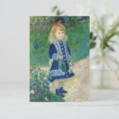 ピエール・アウグストルノアール – 散水缶のある少女 サンキューカード (スタンド正面)