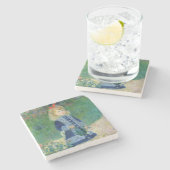 ピエール・アウグストルノアール – 散水缶のある少女 ストーンコースター (横)