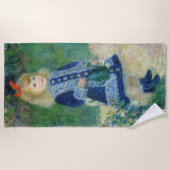 ピエール・アウグストルノアール – 散水缶のある少女 ビーチタオル (正面)