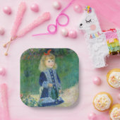 ピエール・アウグストルノアール – 散水缶のある少女 ペーパープレート (パーティー)