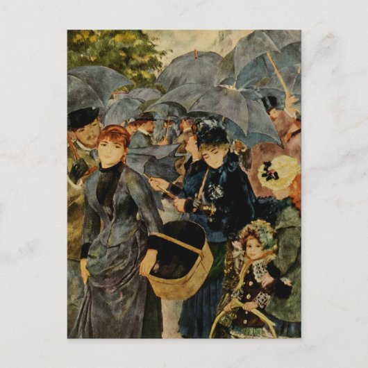 ピエール・アウグスト・ルノアールの傘(1883年) ポストカード (正面)