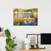 ピエール=オーガストルノアールのスキッフ – 印象派 ポスター (ホームオフィス)