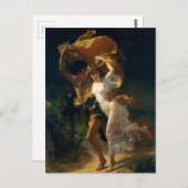 ピエール・オーガスト・コットによる嵐(1880) ポストカード (正面/裏面)