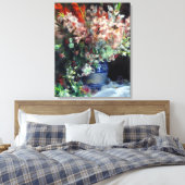 ピエール=オーギュストルノアールヴィンテージグラジオリ入り花瓶 キャンバスプリント (インサイチュ (寝室))