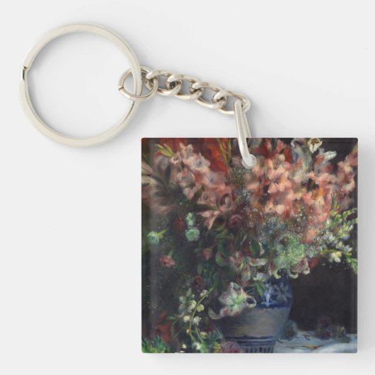 ピエール=オーギュストルノアールヴィンテージグラジオリ入り花瓶 キーホルダー (正面)