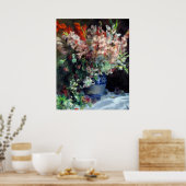 ピエール=オーギュストルノアールヴィンテージグラジオリ入り花瓶 ポスター (キッチン)