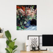 ピエール=オーギュストルノアールヴィンテージグラジオリ入り花瓶 ポスター (ホームオフィス)