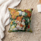 ピエール-オーギュストルノアール-キクの花束 クッション (ブランケット)