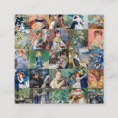 ピエール・オーギュストルノアール – グリッドコラージュ – QRコード スクエア名刺 (正面)