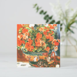 ピエール・オーギュストルノアール・ジェラニウムと猫